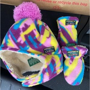 LLbean winter gloves and hat